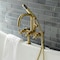 Aqua Vintage AE8407DX Deck Mount Clawfoot Tub Faucet, Brushed Brass AE8407DX - alternate 4